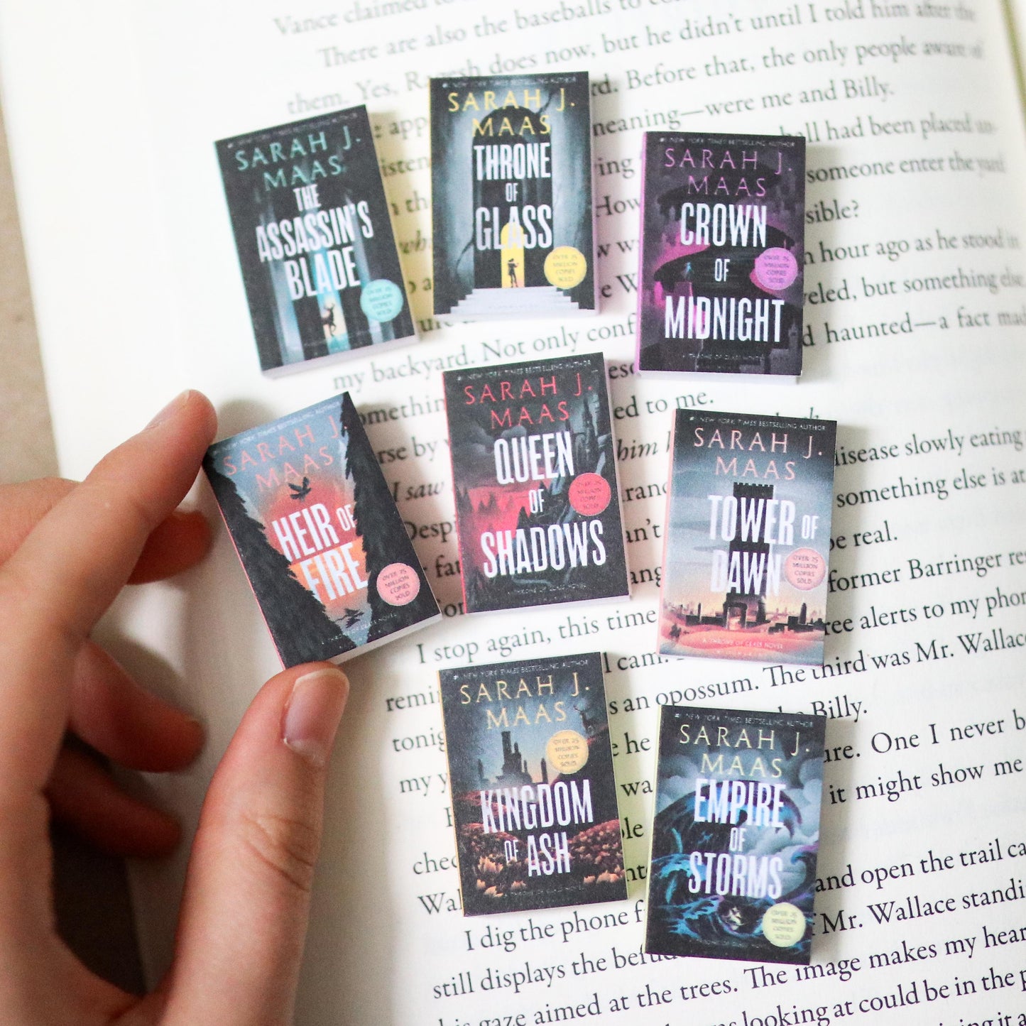 Handmade MINI Special Edition Throne of Glass Series Books (set of 8 mini books)