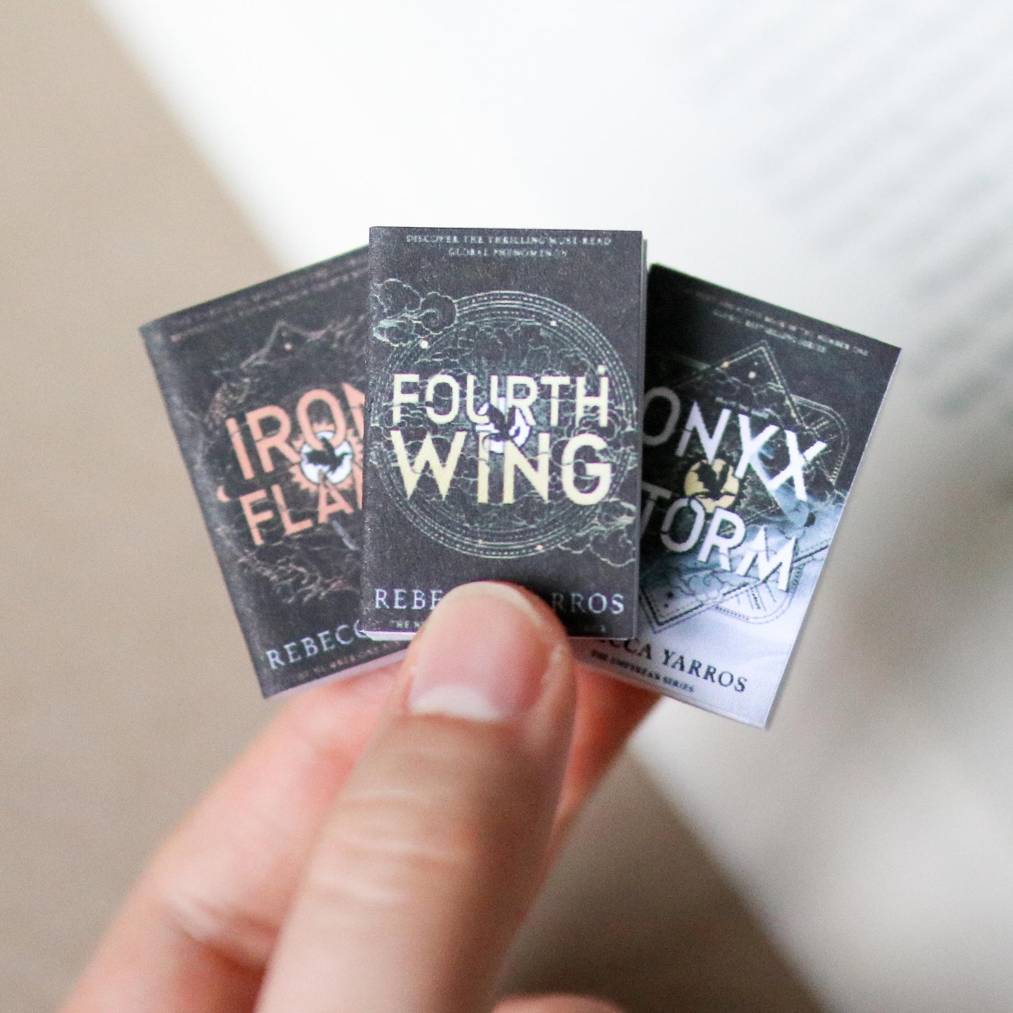 Handmade MINI Special Edition Fourth Wing Series Books (set of 3 mini books)