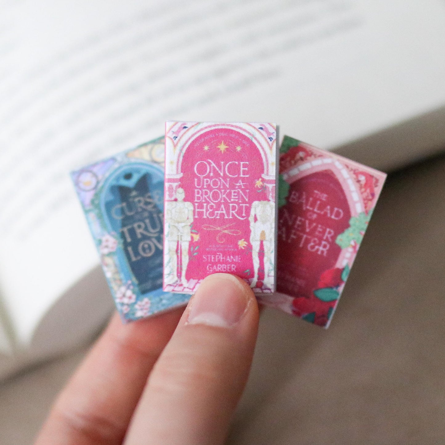 Handmade MINI Once Upon a Broken Heart Books (set of 3 mini books)