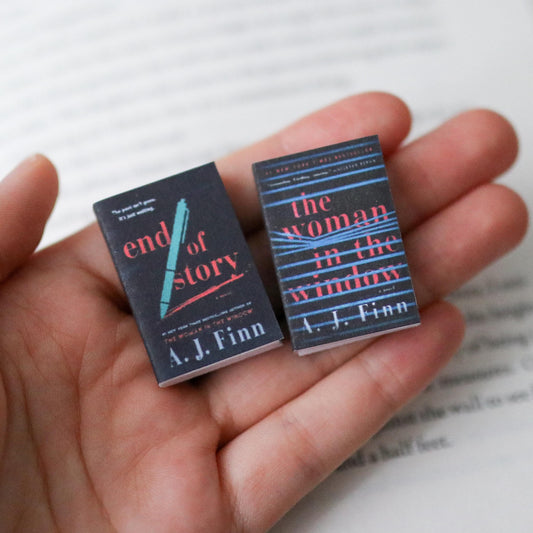 Handmade MINI A.J. Finn Books (set of 2 mini books)