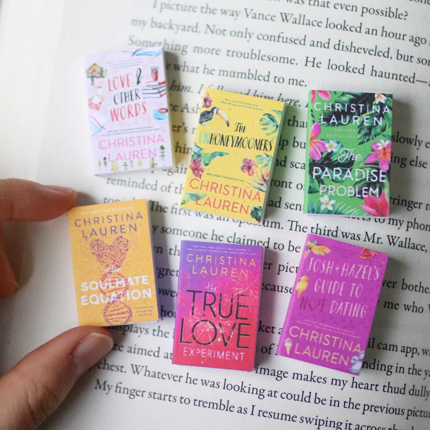 Handmade MINI Christina Lauren Books (set of 6 mini books)