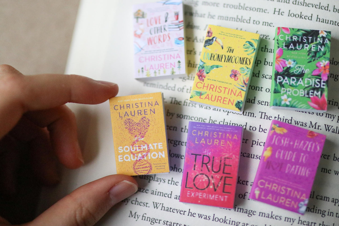 Handmade MINI Christina Lauren Books (set of 6 mini books)