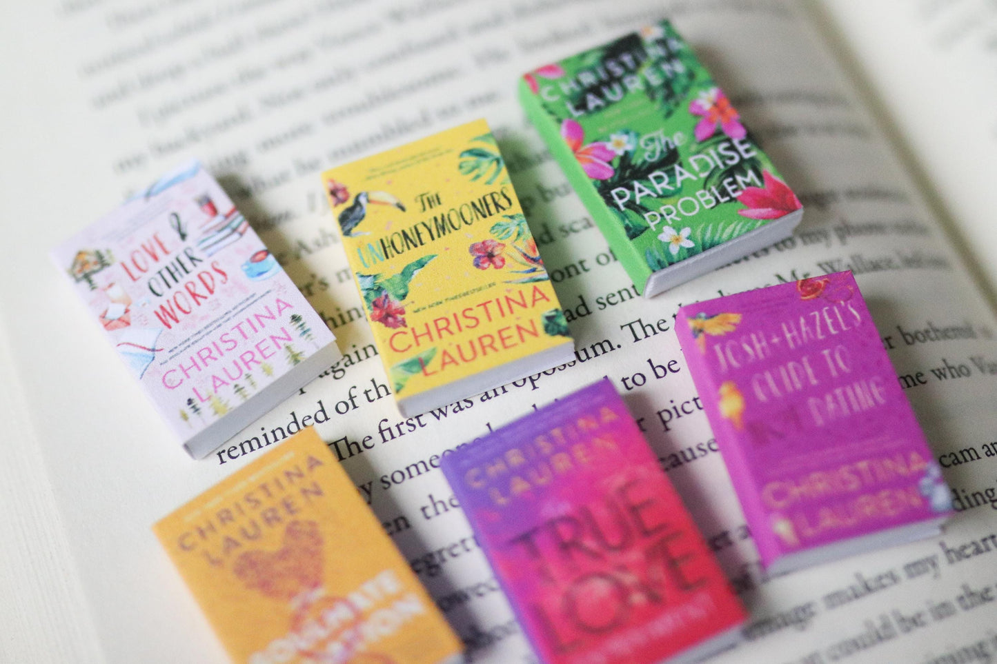 Handmade MINI Christina Lauren Books (set of 6 mini books)