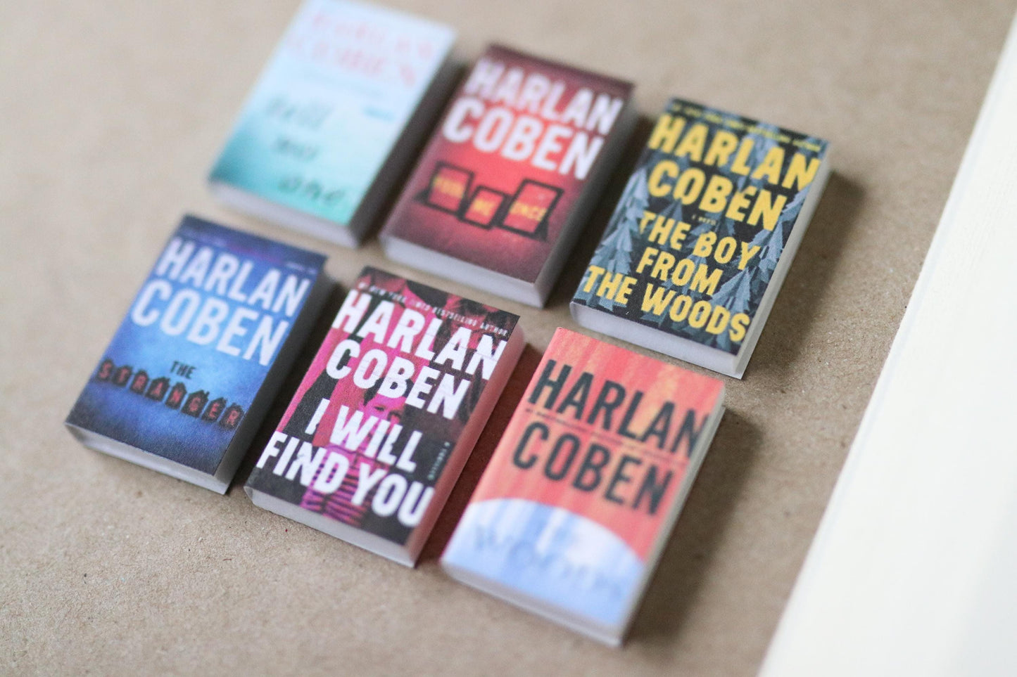 Handmade MINI Harlan Coben Books (set of 6 mini books)