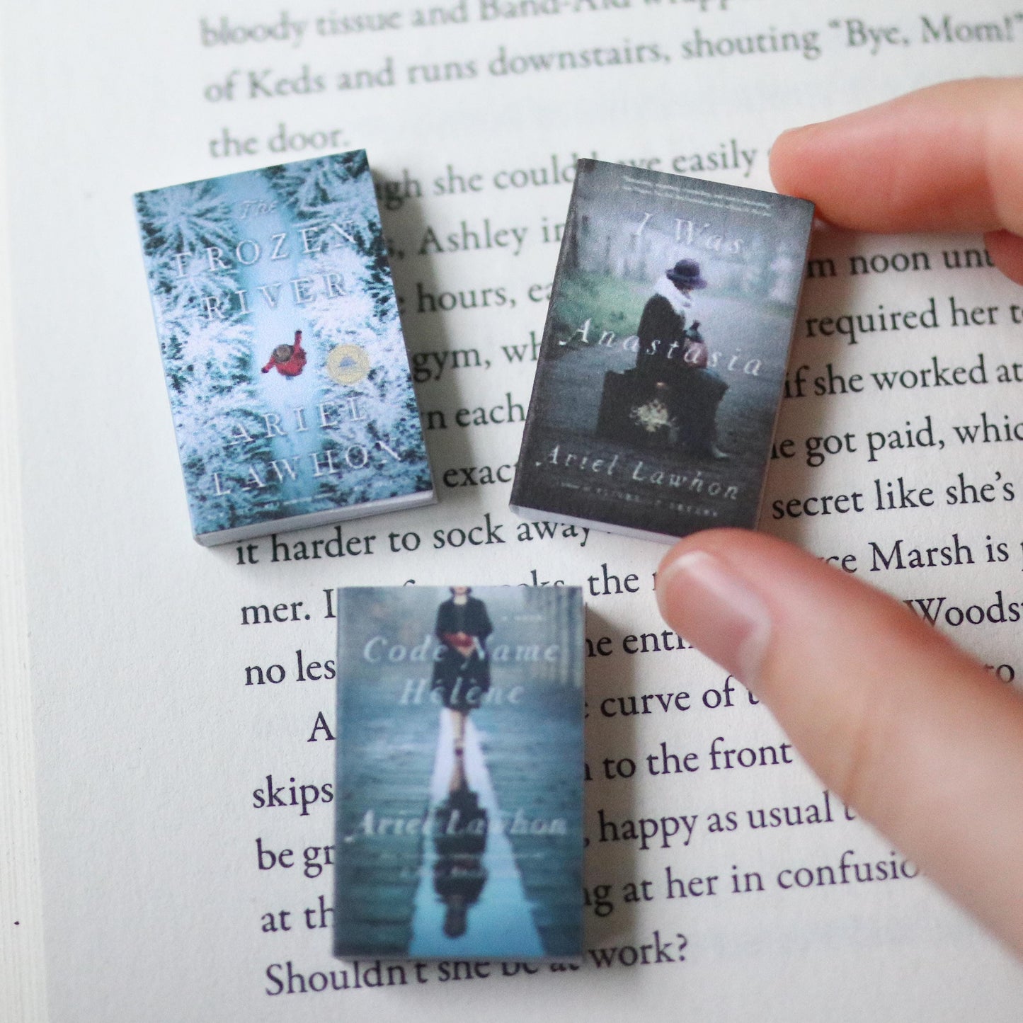Handmade MINI Ariel Lawhon Books (set of 3 mini books)