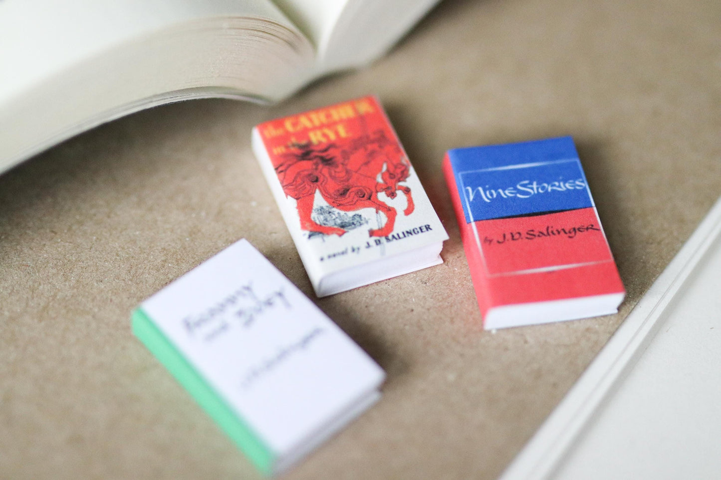 Handmade MINI J.D. Salinger Books (set of 3 mini books)
