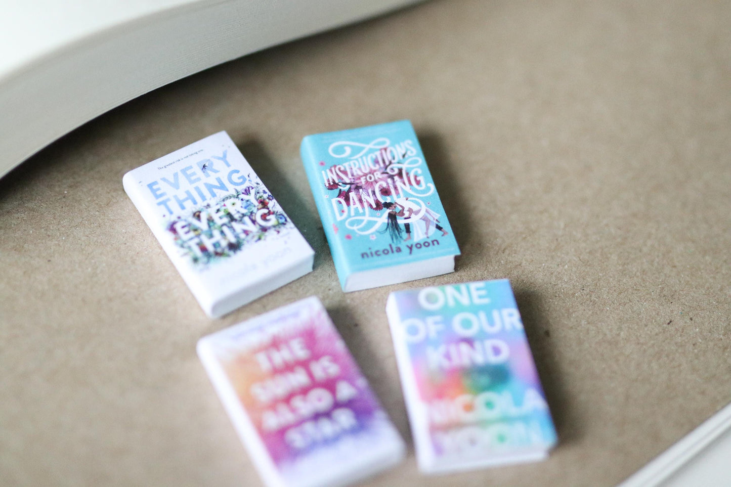 Handmade MINI Nicola Yoon Books (set of 4 mini books)