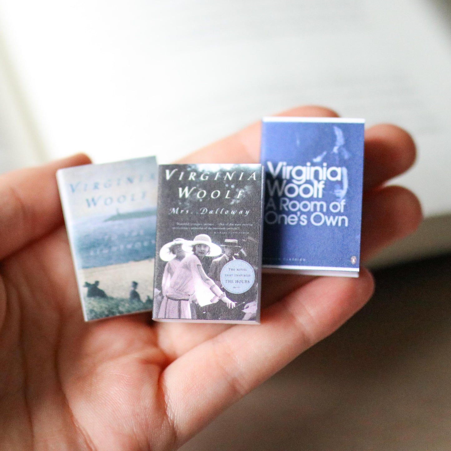 Handmade MINI Virginia Woolf Books (set of 3 mini books)