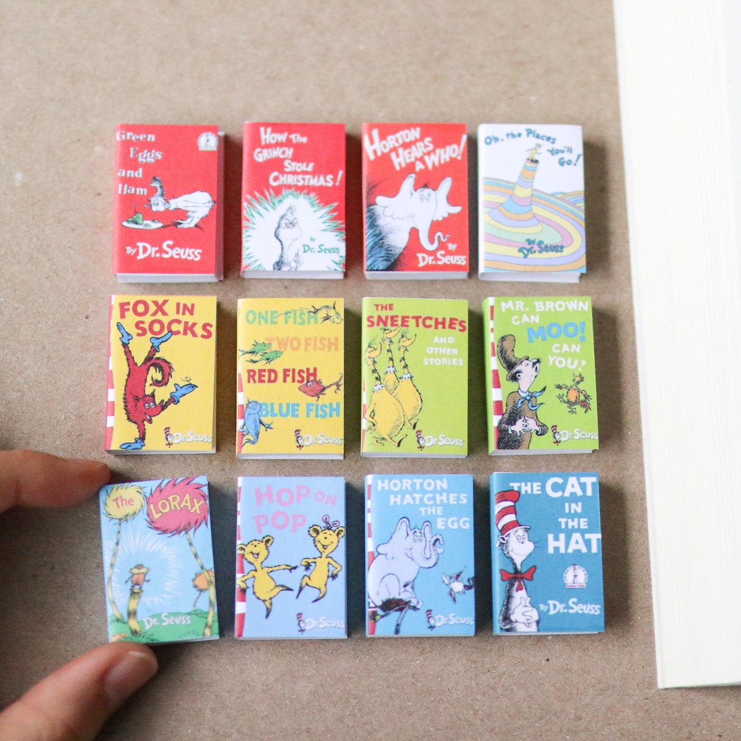 Handmade MINI Dr. Suess Books (set of 12 mini books)