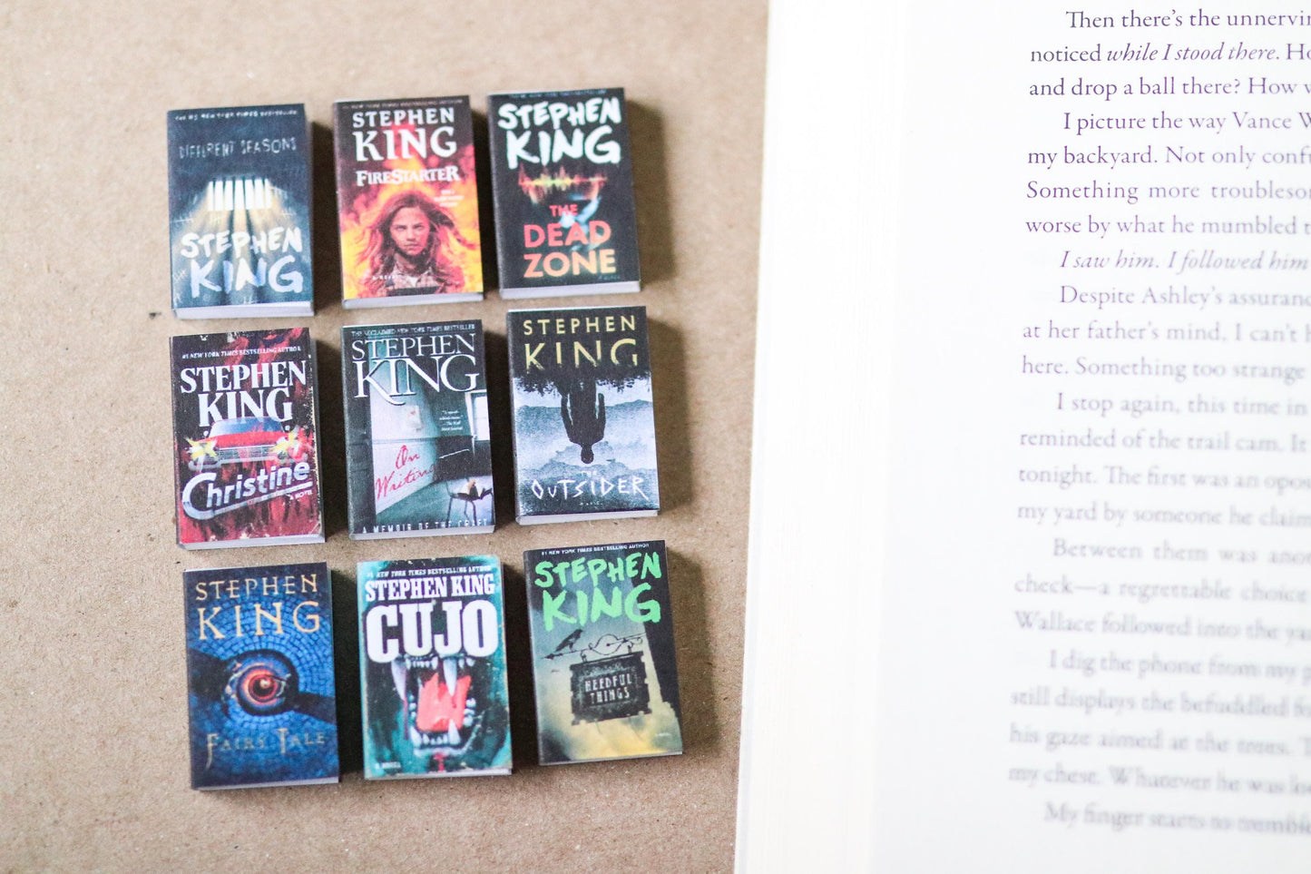 Handmade MINI Stephen King Books (set of 9 mini books)