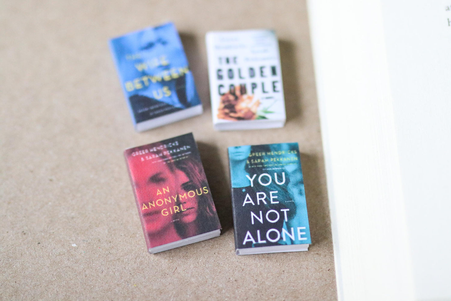Handmade MINI Greer Hendricks Books (set of 4 mini books)