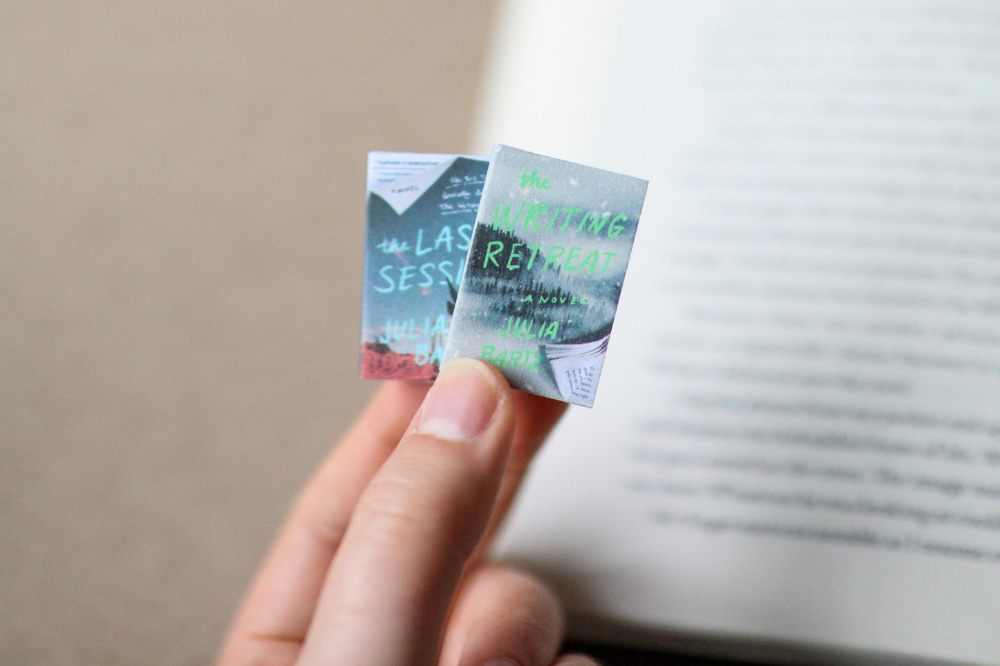 Handmade MINI Julia Bartz Books (set of 2 mini books)