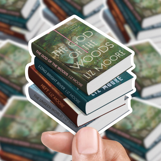 Liz Moore Book Stack Sticker