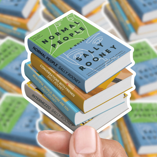Sally Rooney Book Stack Sticker