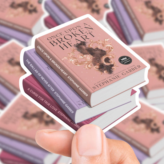 Once Upon a Broken Heart Book Stack Sticker