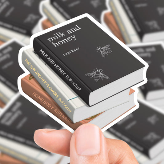 Rupi Kaur Book Stack Sticker