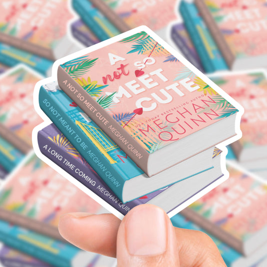 A Not So Meet Cute Series Book Stack Sticker