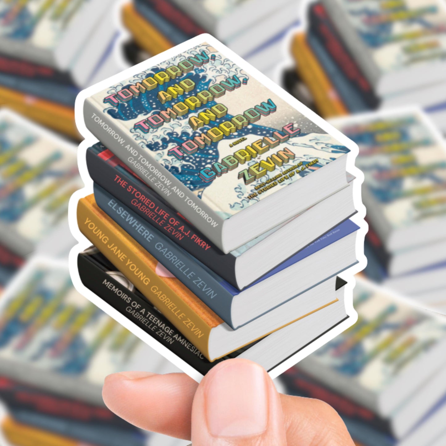 Gabrielle Zevin Book Stack Sticker