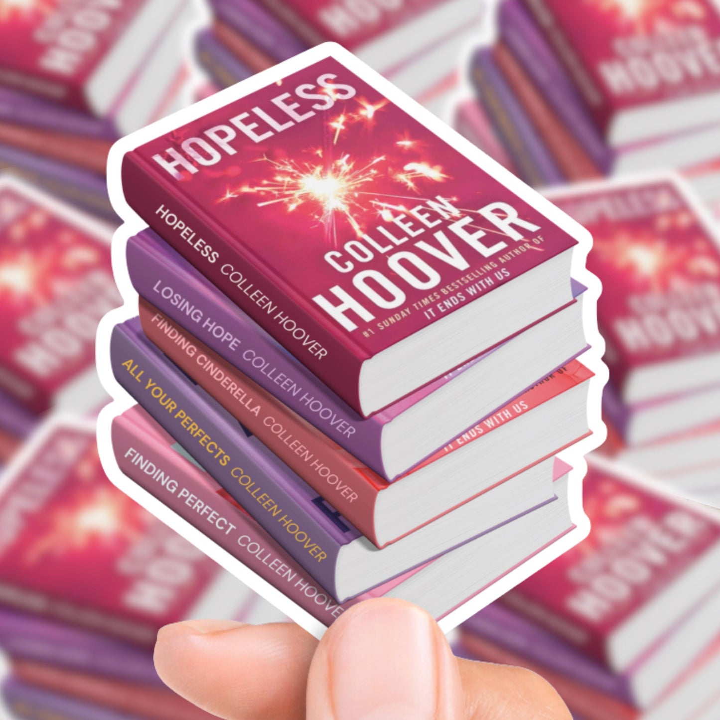 Hopeless Series Book Stack Sticker