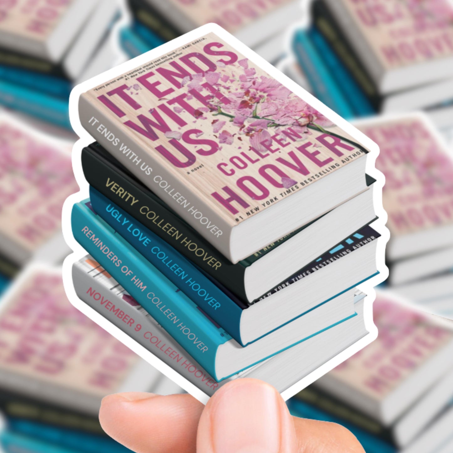 Colleen Hoover Inspired Book Stack Sticker