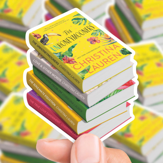 Christina Lauren Book Stack Sticker