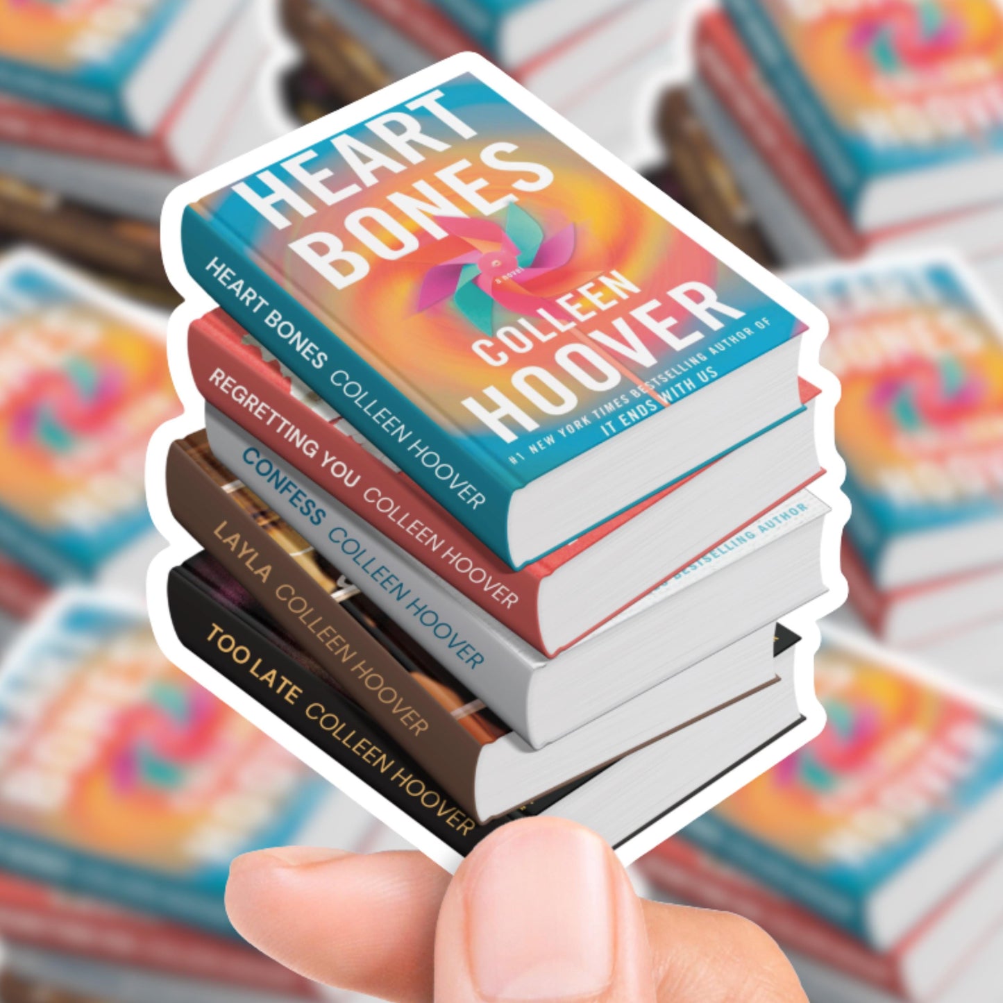 Colleen Hoover Inspired Book Stack Sticker