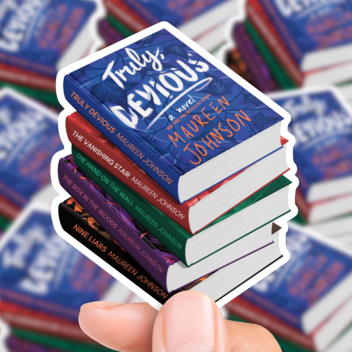 Truly Devious Book Stack Sticker