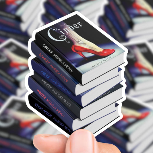 The Lunar Chronicles Book Stack Sticker