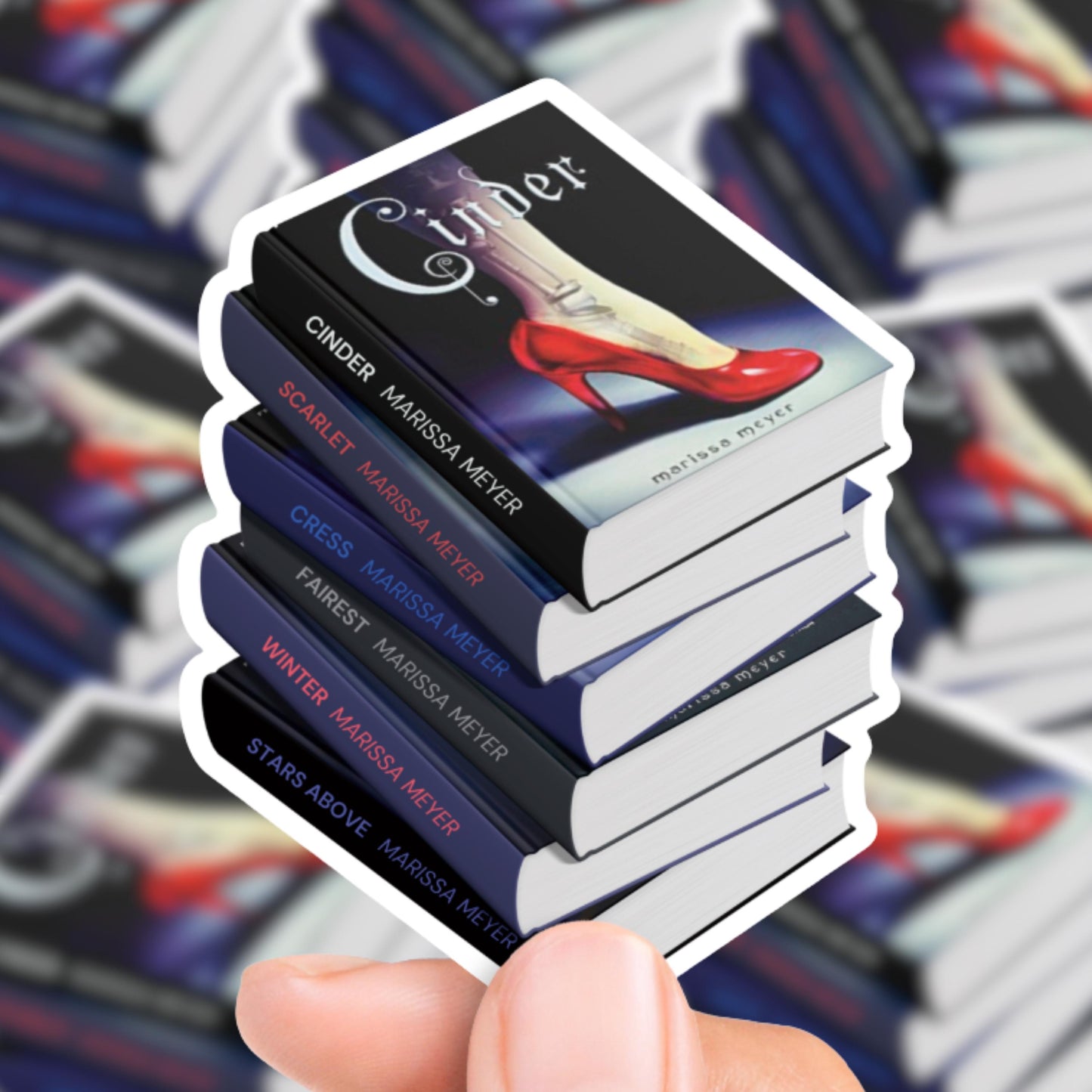 The Lunar Chronicles Book Stack Sticker