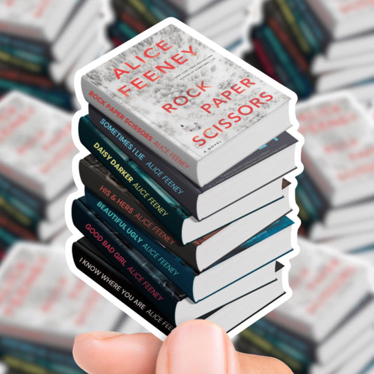 Alice Feeney Book Stack Sticker