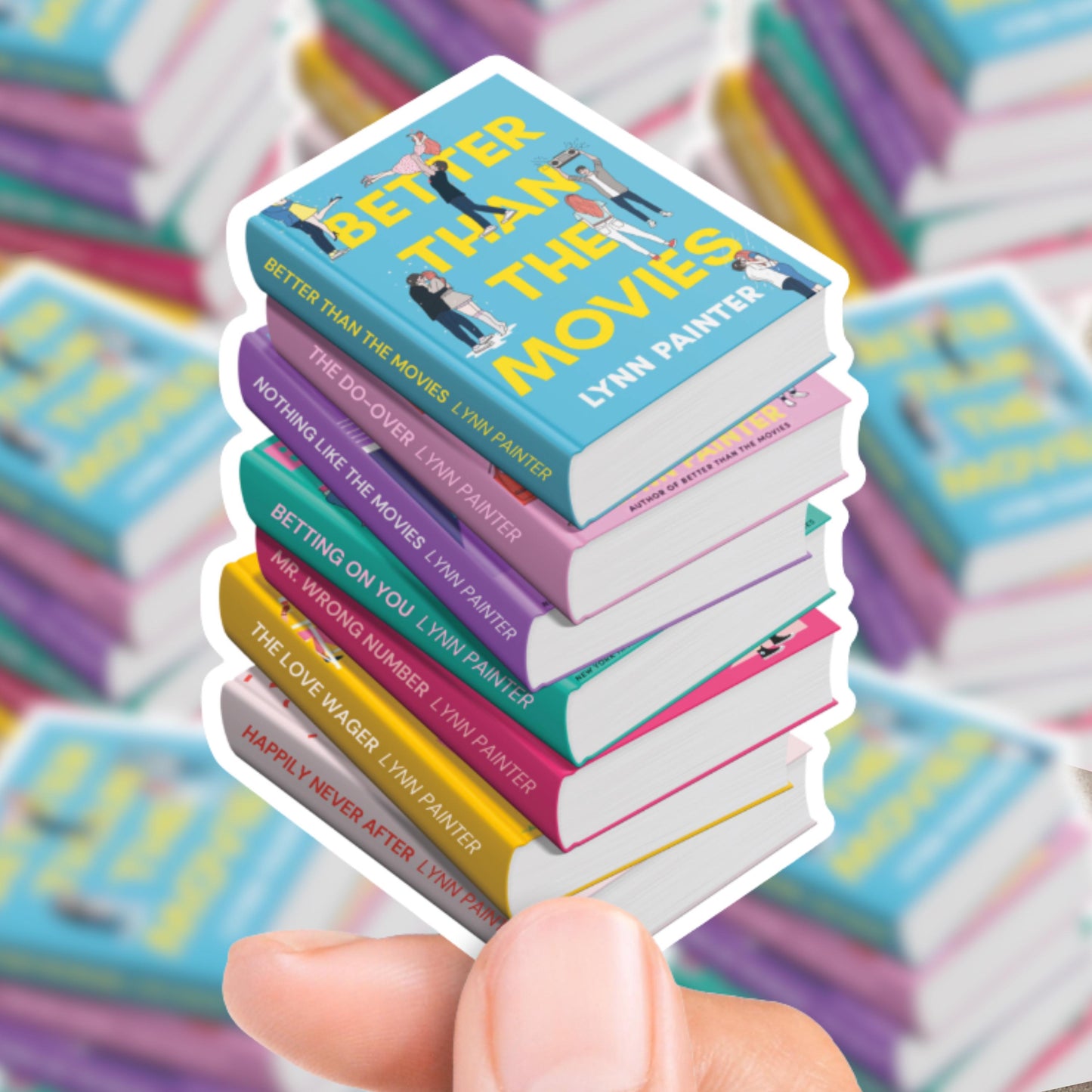 Lynn Painter Book Stack Sticker