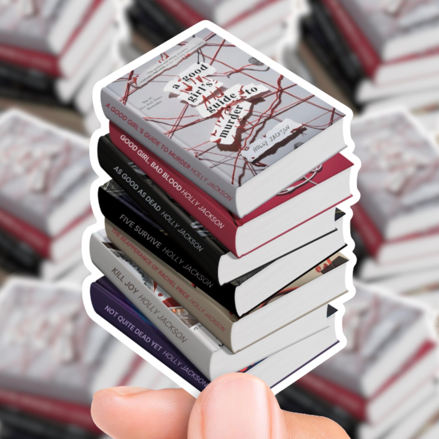 Holly Jackson Book Stack Sticker