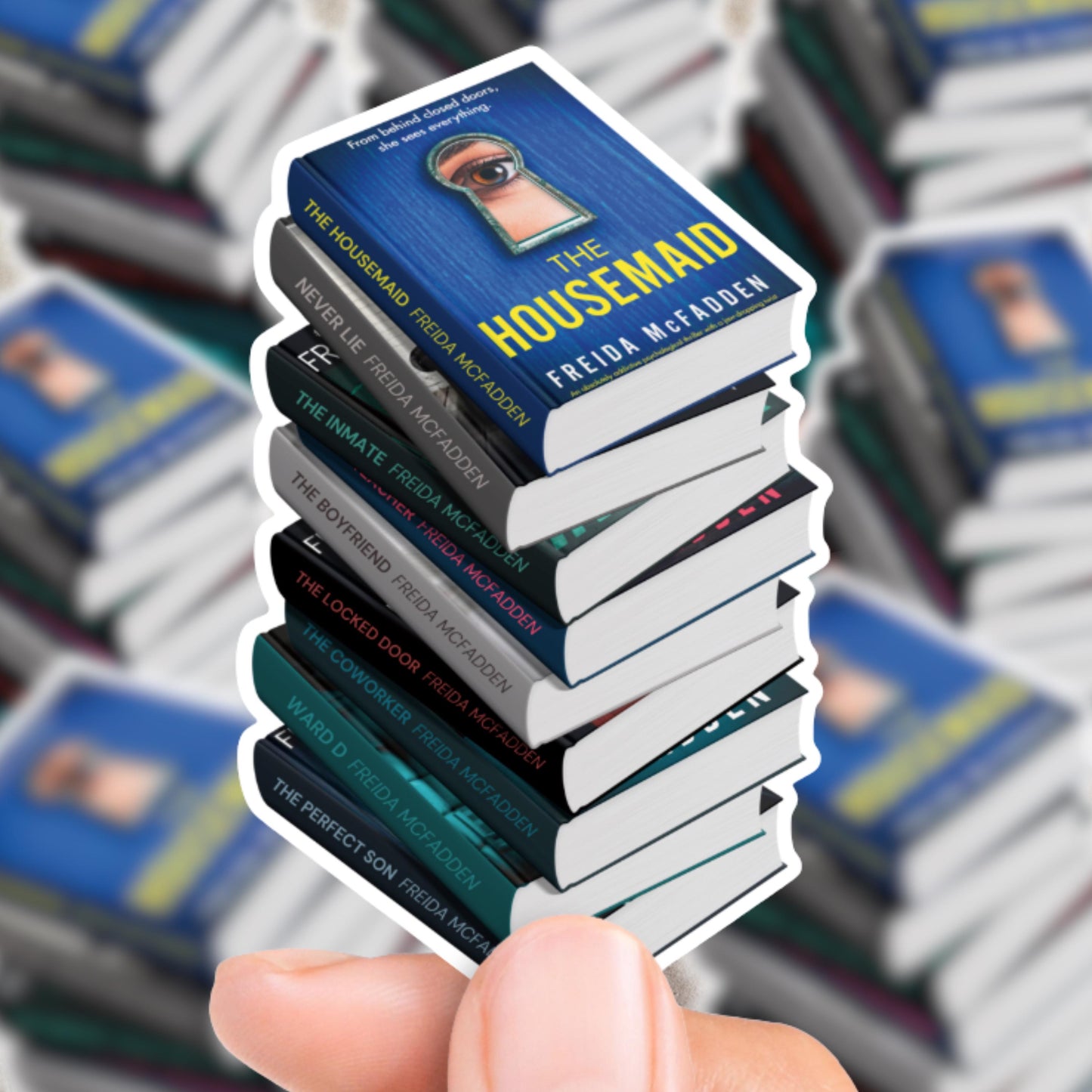 Freida McFadden Book Stack Sticker