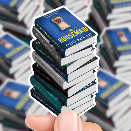 Freida McFadden Book Stack Sticker