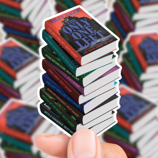 Riley Sager Book Stack Sticker