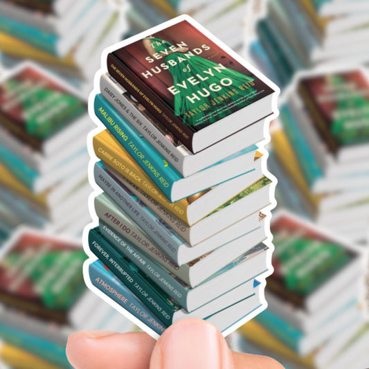 Taylor Jenkins Reid Book Stack Sticker