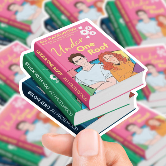 Ali Hazelwood Book Stack Sticker