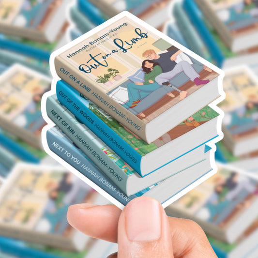 Out on a Limb Book Stack Sticker