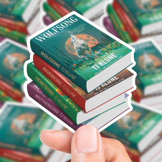 Green Creek Book Stack Sticker