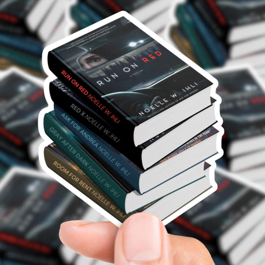 Noelle W. Ihli Book Stack Sticker