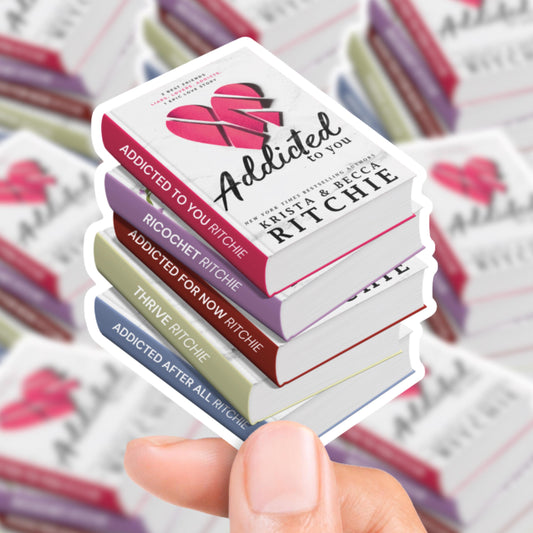 Addicted Series Book Stack Sticker