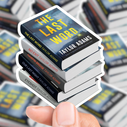 Taylor Adams Book Stack Sticker