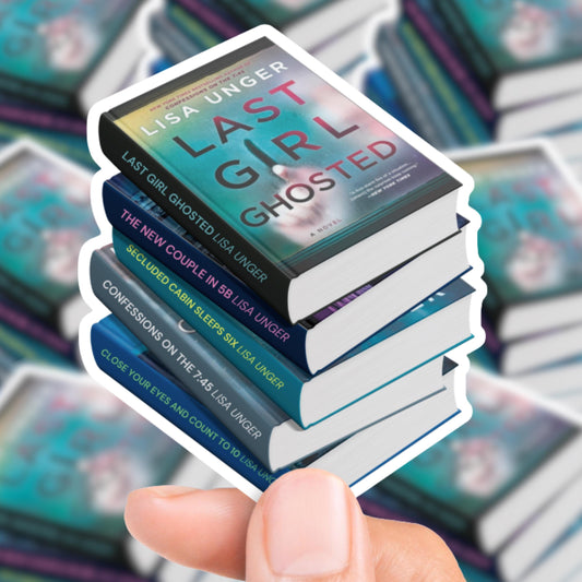 Lisa Unger Book Stack Sticker