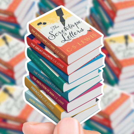 C.S. Lewis Book Stack Sticker