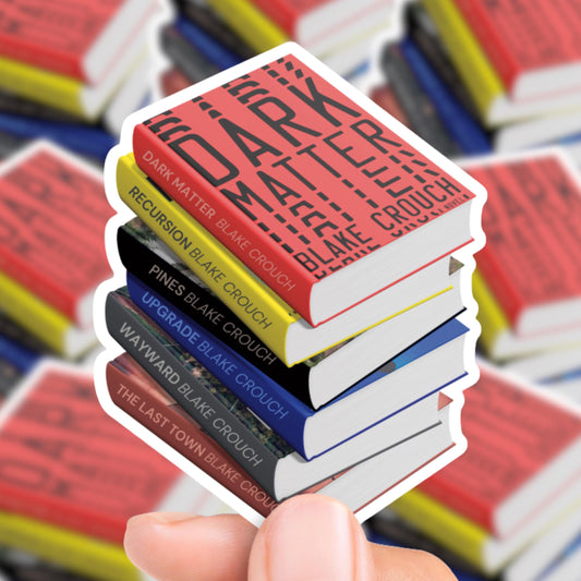 Blake Crouch Book Stack Sticker