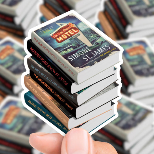 Simone St. James Book Stack Sticker
