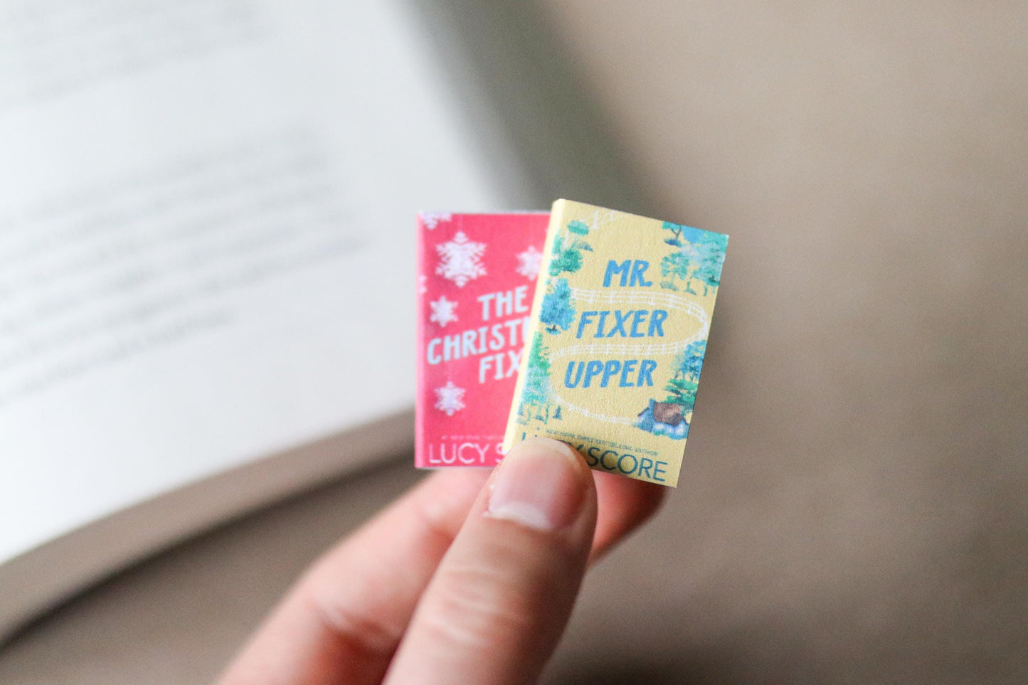 Handmade MINI Lucy Score Books (set of 2 mini books)