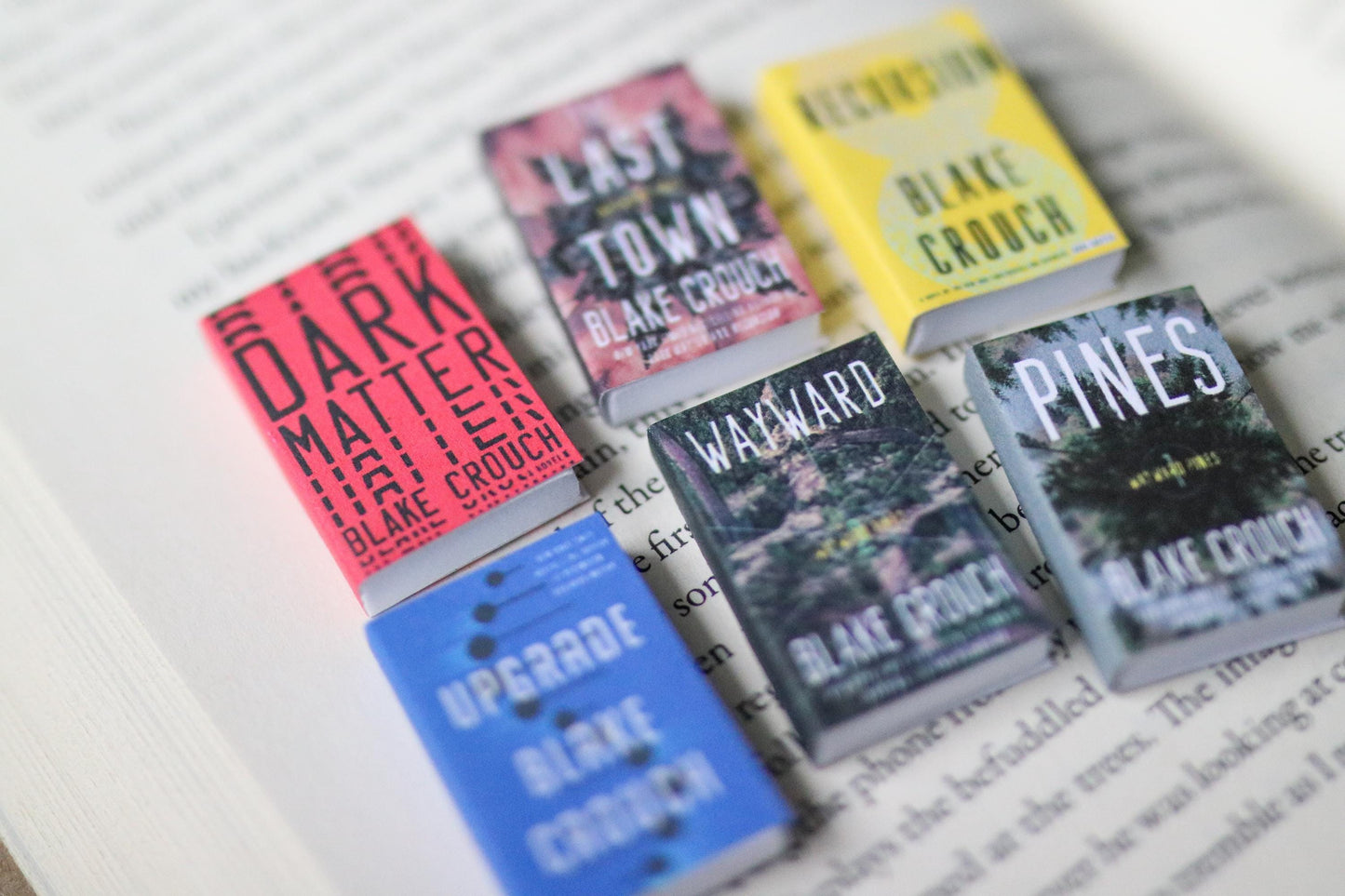 Handmade MINI Blake Crouch Books (set of 6 mini books)