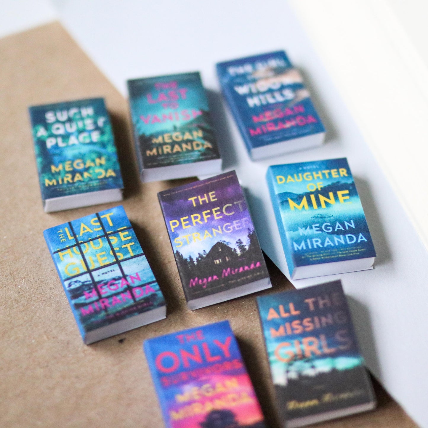 Handmade MINI Megan Miranda Books (set of 8 mini books)