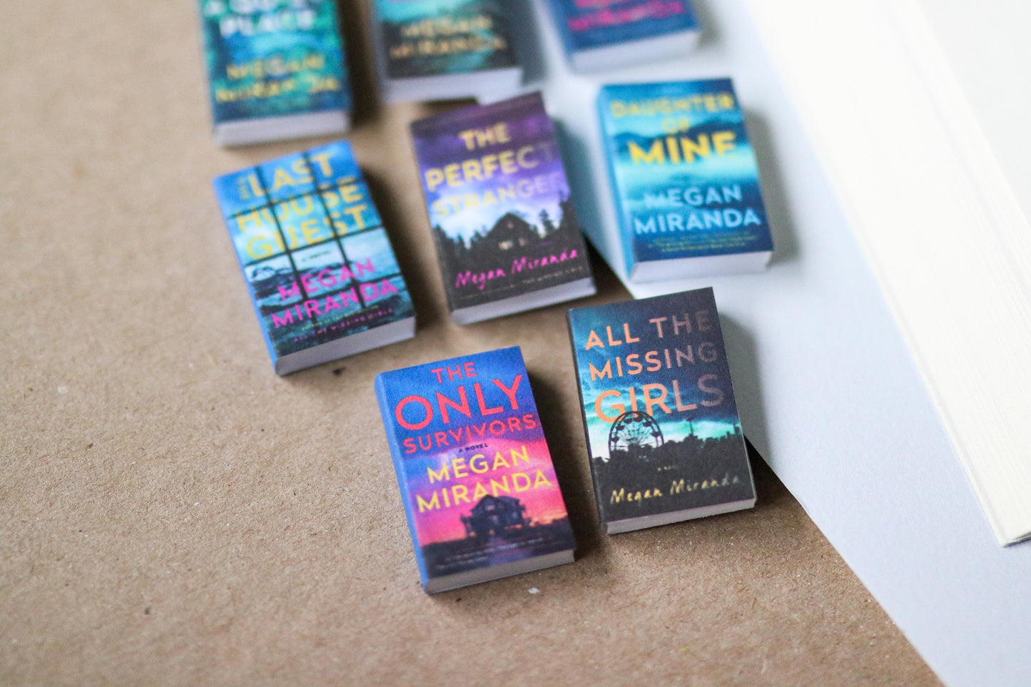 Handmade MINI Megan Miranda Books (set of 8 mini books)